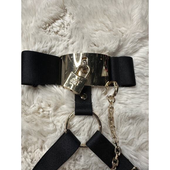 Honey Birdette CHASTITY🖤 Black Gold Bra 32DD - Picture 3 of 6